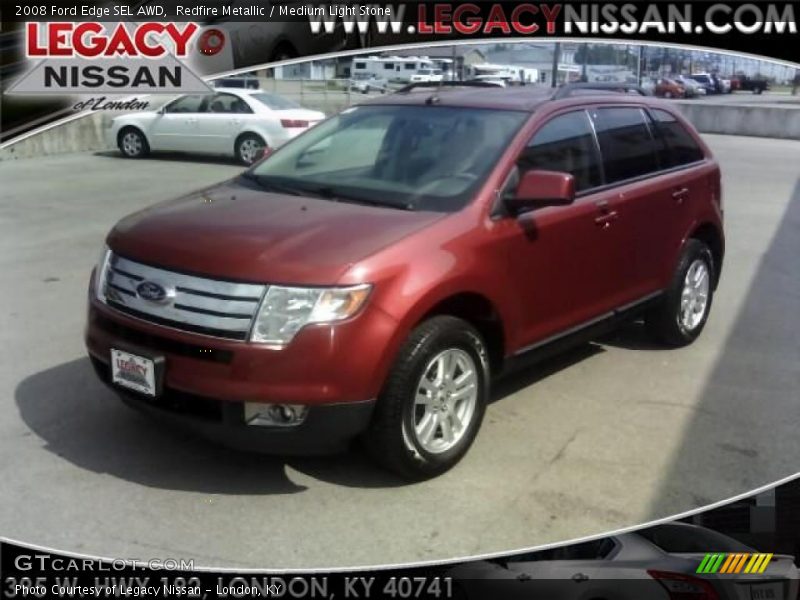 Redfire Metallic / Medium Light Stone 2008 Ford Edge SEL AWD