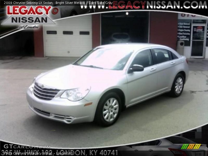 Bright Silver Metallic / Dark Slate Gray 2009 Chrysler Sebring LX Sedan