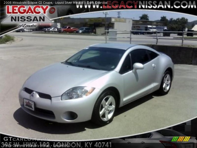 Liquid Silver Metallic / Dark Charcoal 2008 Mitsubishi Eclipse GS Coupe