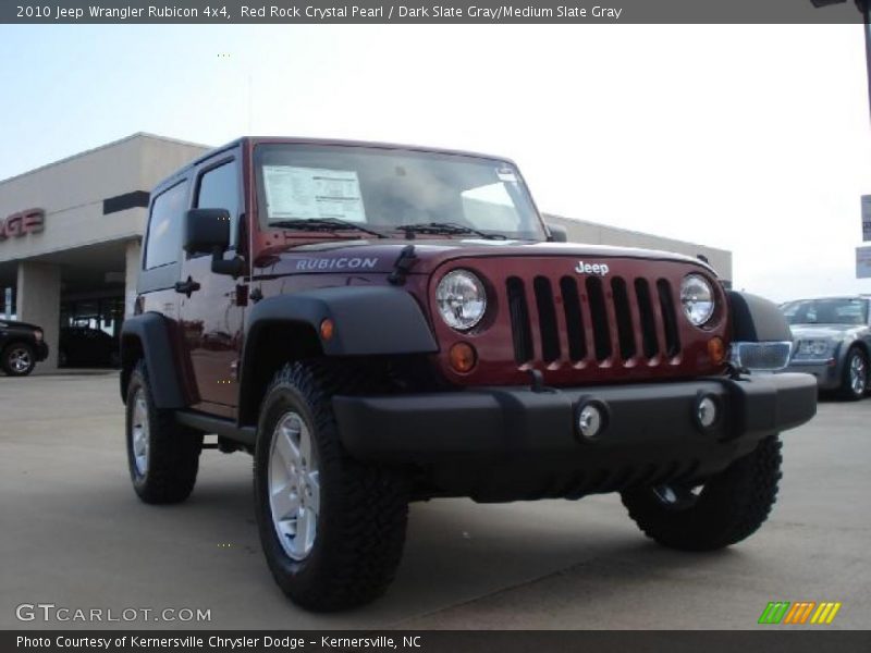 Red Rock Crystal Pearl / Dark Slate Gray/Medium Slate Gray 2010 Jeep Wrangler Rubicon 4x4