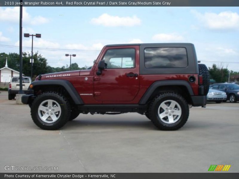 Red Rock Crystal Pearl / Dark Slate Gray/Medium Slate Gray 2010 Jeep Wrangler Rubicon 4x4