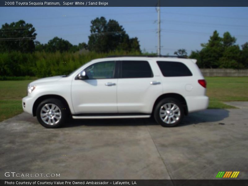 Super White / Sand Beige 2008 Toyota Sequoia Platinum
