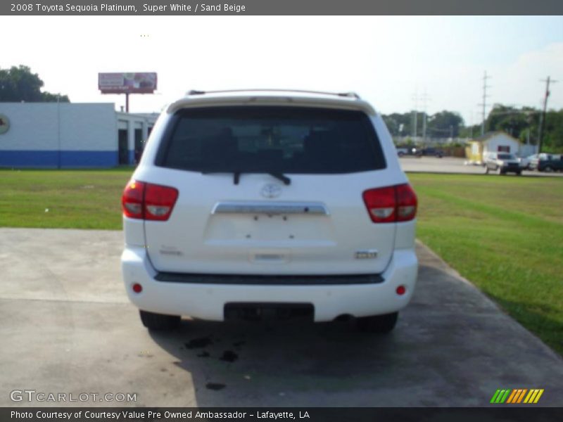 Super White / Sand Beige 2008 Toyota Sequoia Platinum