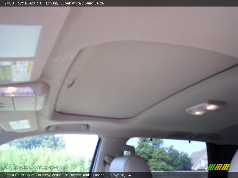 Super White / Sand Beige 2008 Toyota Sequoia Platinum