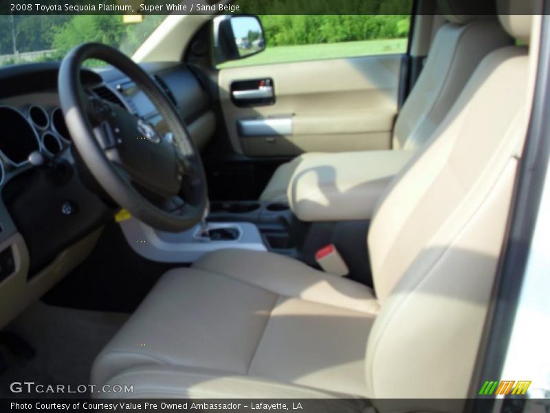 Super White / Sand Beige 2008 Toyota Sequoia Platinum