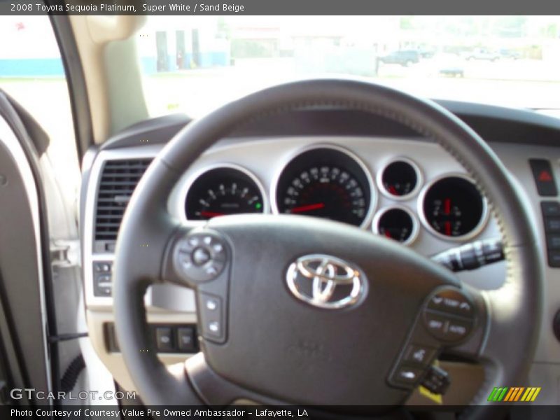 Super White / Sand Beige 2008 Toyota Sequoia Platinum