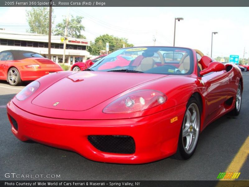 Rosso Corsa (Red) / Beige 2005 Ferrari 360 Spider F1