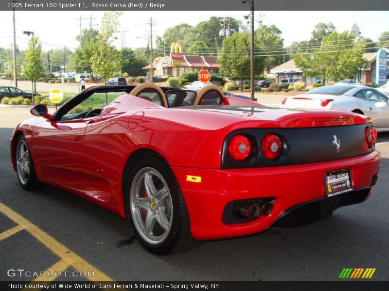Rosso Corsa (Red) / Beige 2005 Ferrari 360 Spider F1