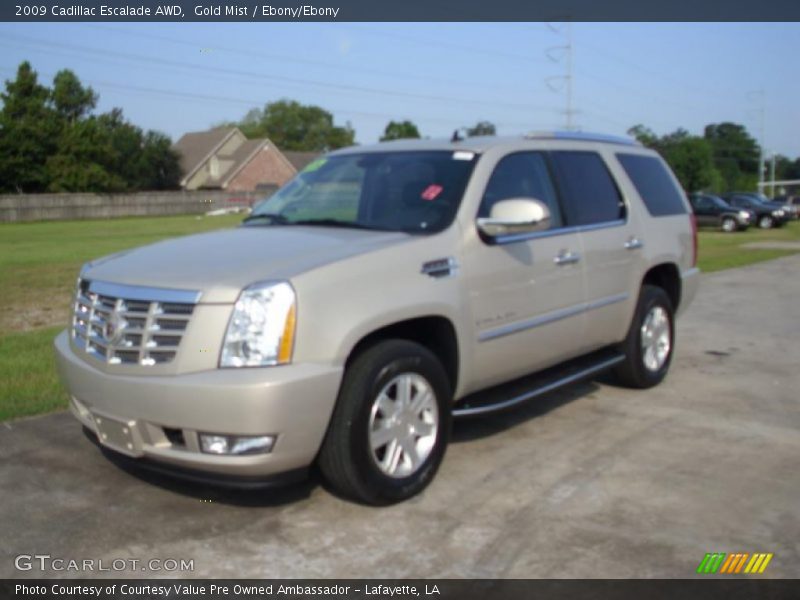Gold Mist / Ebony/Ebony 2009 Cadillac Escalade AWD
