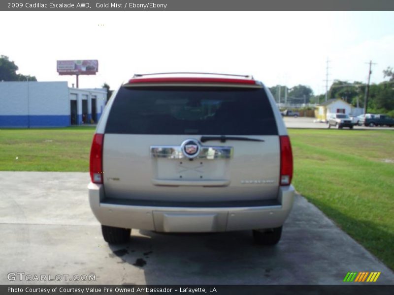 Gold Mist / Ebony/Ebony 2009 Cadillac Escalade AWD