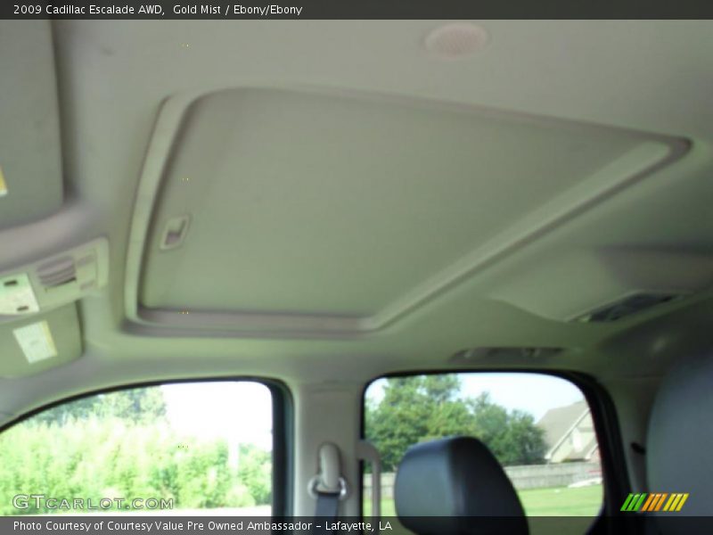 Gold Mist / Ebony/Ebony 2009 Cadillac Escalade AWD