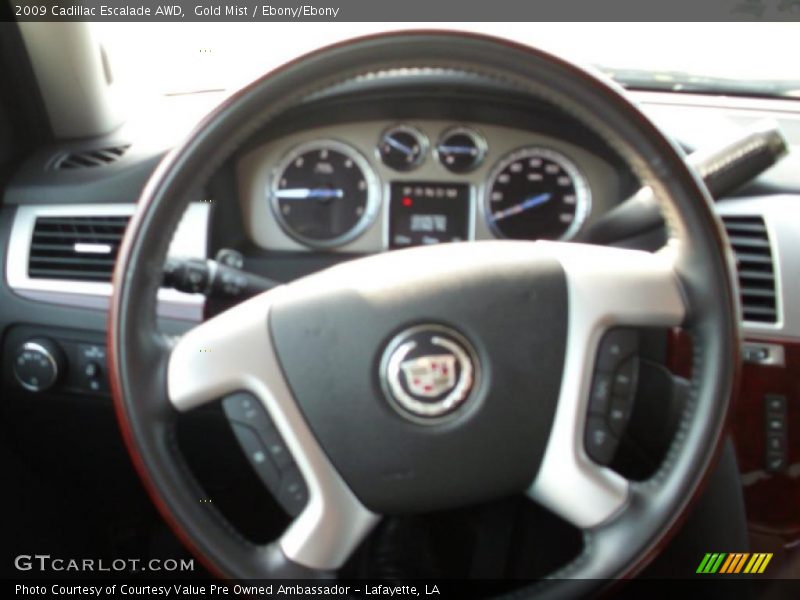 Gold Mist / Ebony/Ebony 2009 Cadillac Escalade AWD