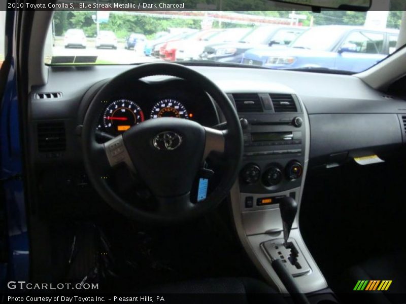 Blue Streak Metallic / Dark Charcoal 2010 Toyota Corolla S