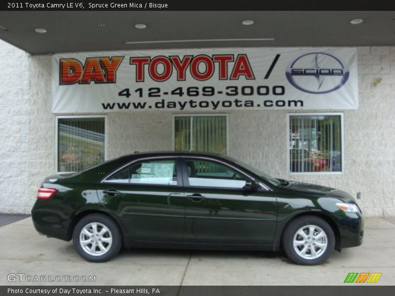 Spruce Green Mica / Bisque 2011 Toyota Camry LE V6