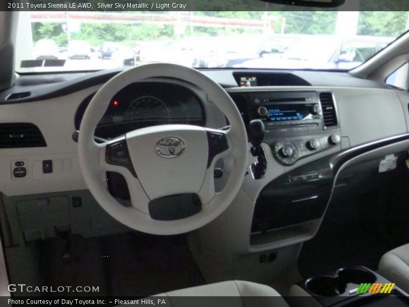 Silver Sky Metallic / Light Gray 2011 Toyota Sienna LE AWD