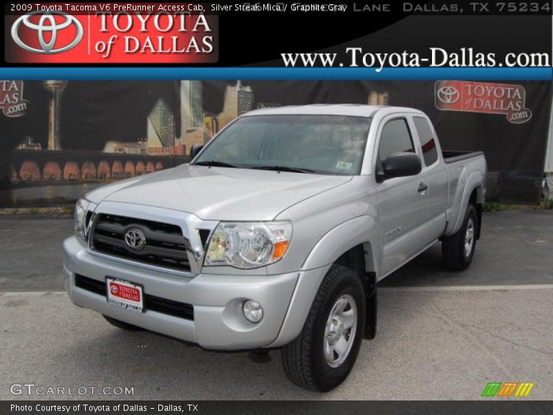 Silver Streak Mica / Graphite Gray 2009 Toyota Tacoma V6 PreRunner Access Cab