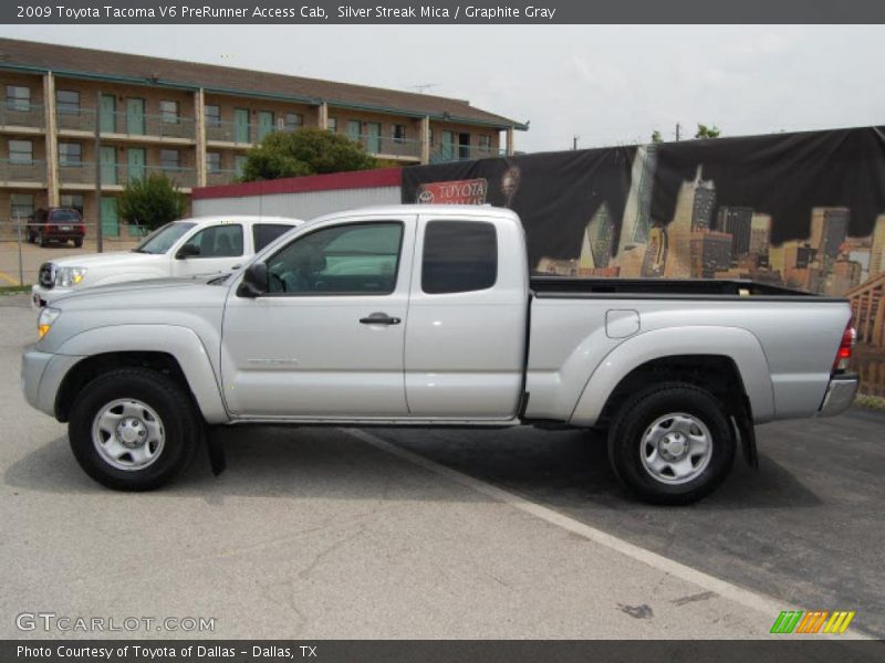 Silver Streak Mica / Graphite Gray 2009 Toyota Tacoma V6 PreRunner Access Cab