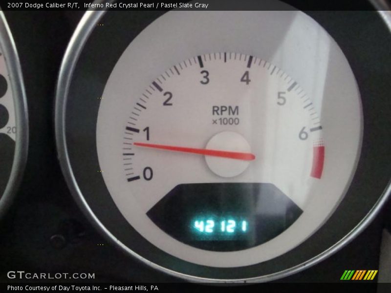 Inferno Red Crystal Pearl / Pastel Slate Gray 2007 Dodge Caliber R/T