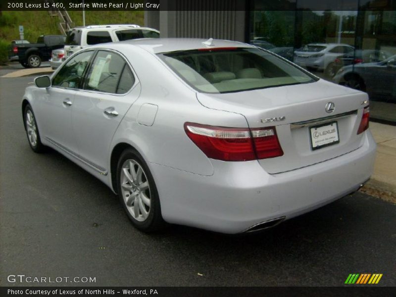 Starfire White Pearl / Light Gray 2008 Lexus LS 460