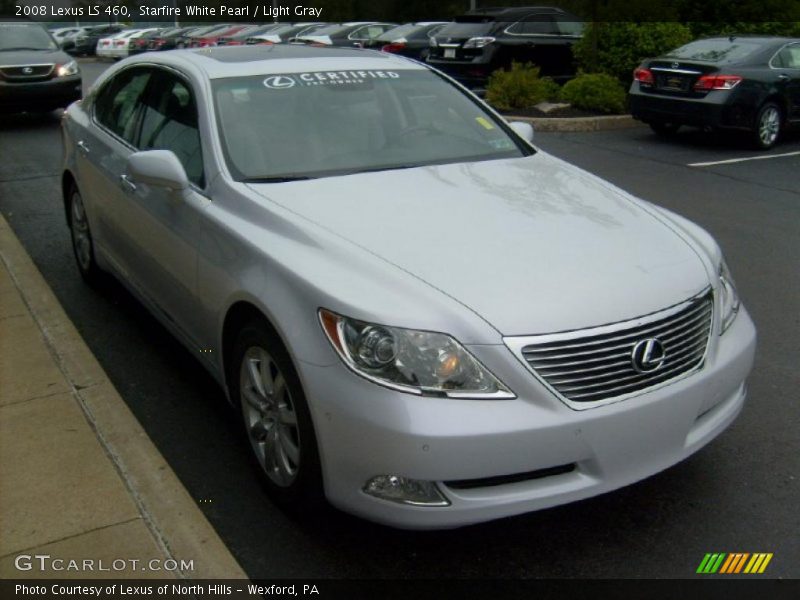 Starfire White Pearl / Light Gray 2008 Lexus LS 460
