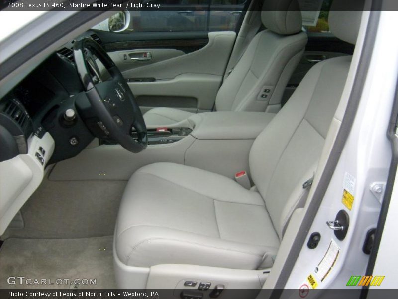 Starfire White Pearl / Light Gray 2008 Lexus LS 460