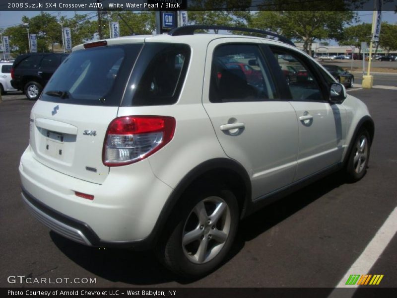 White Water Pearl / Black 2008 Suzuki SX4 Crossover AWD