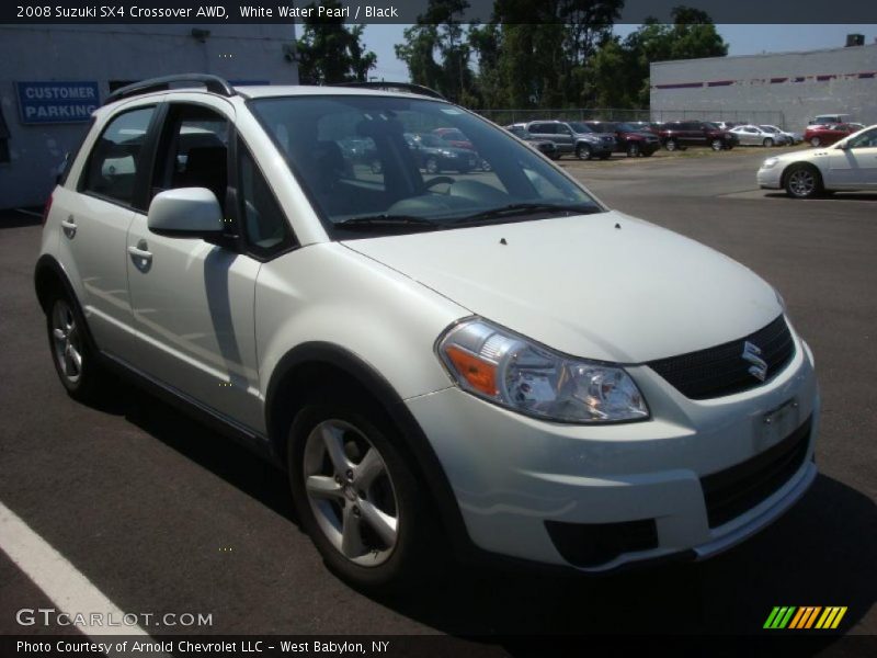 White Water Pearl / Black 2008 Suzuki SX4 Crossover AWD