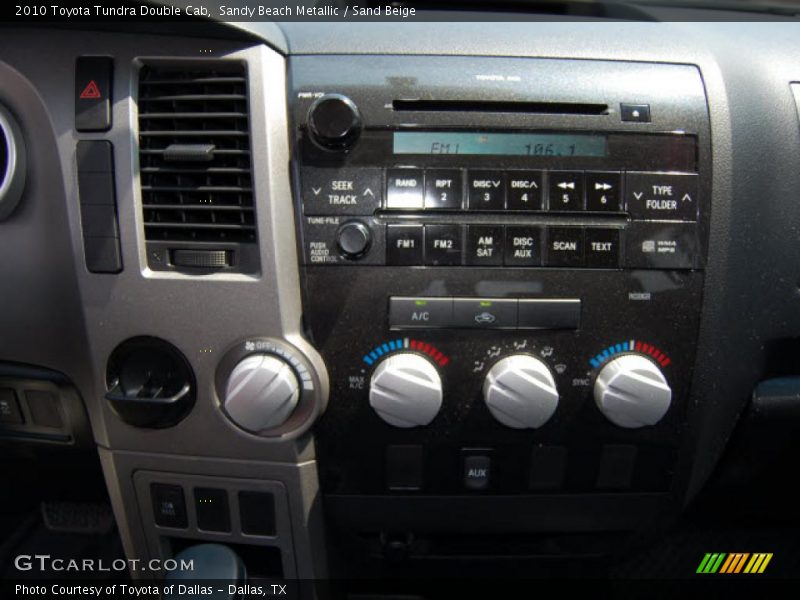 Sandy Beach Metallic / Sand Beige 2010 Toyota Tundra Double Cab