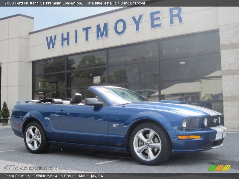 Vista Blue Metallic / Dark Charcoal 2008 Ford Mustang GT Premium Convertible