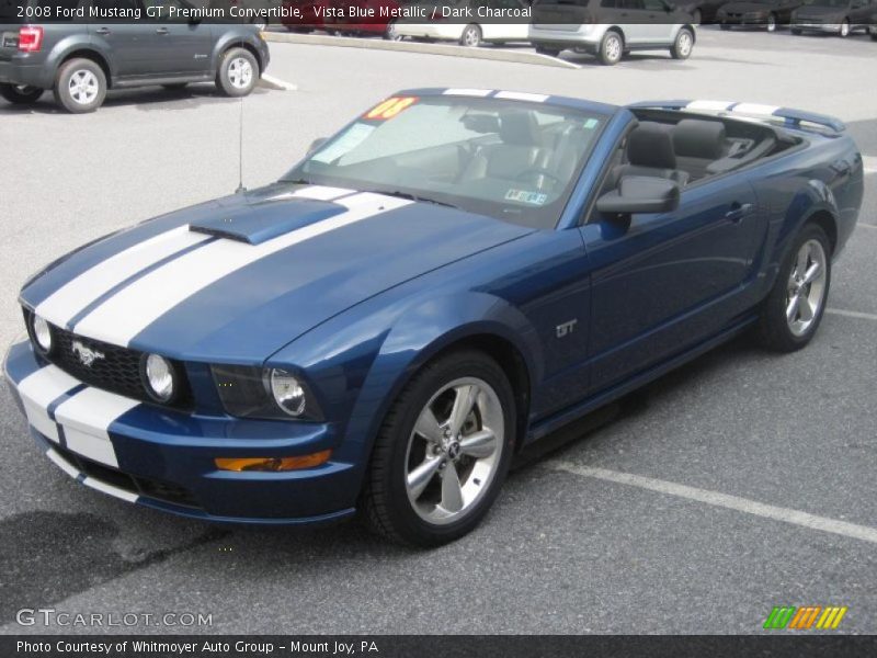 Vista Blue Metallic / Dark Charcoal 2008 Ford Mustang GT Premium Convertible