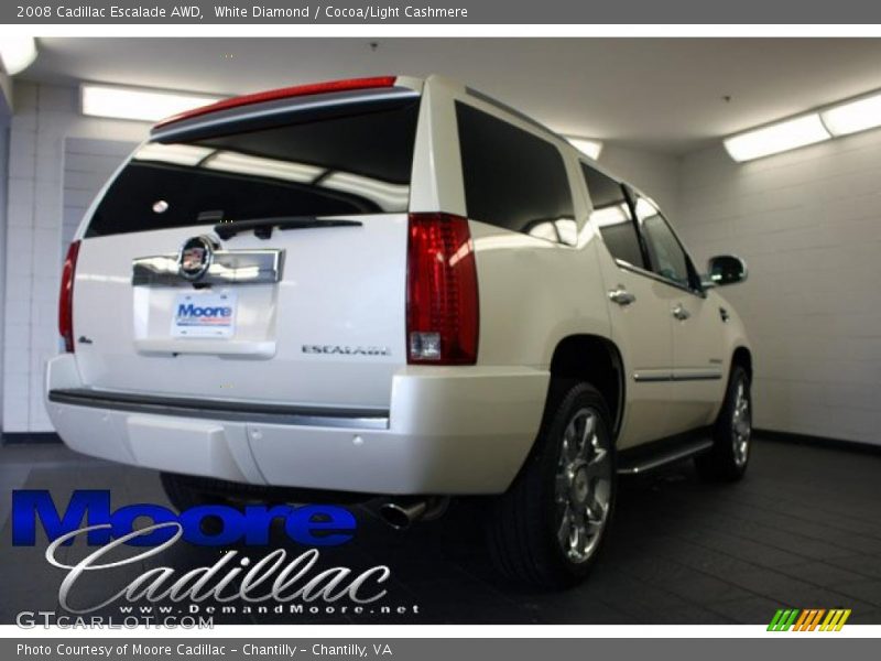 White Diamond / Cocoa/Light Cashmere 2008 Cadillac Escalade AWD