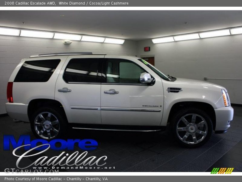 White Diamond / Cocoa/Light Cashmere 2008 Cadillac Escalade AWD