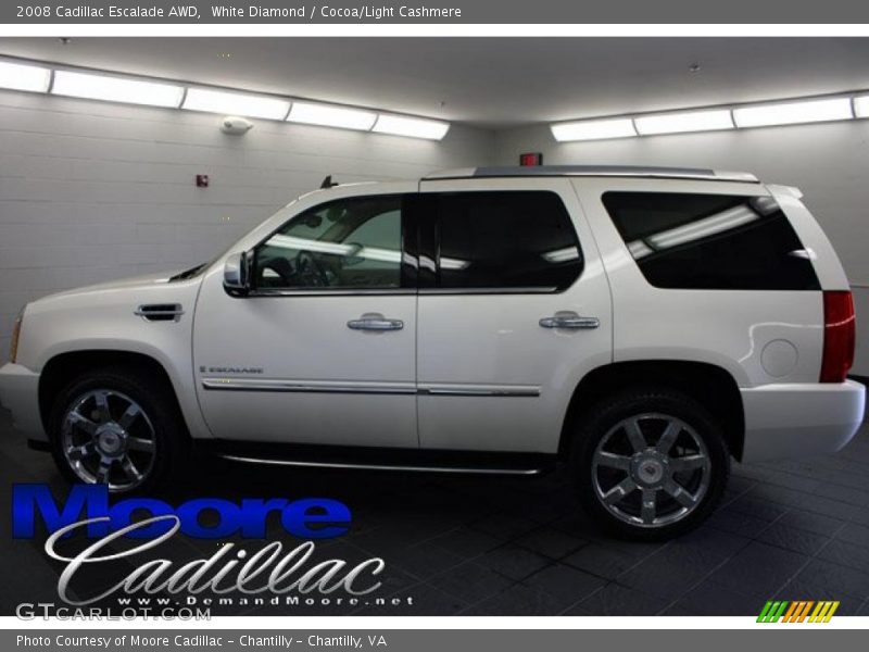 White Diamond / Cocoa/Light Cashmere 2008 Cadillac Escalade AWD