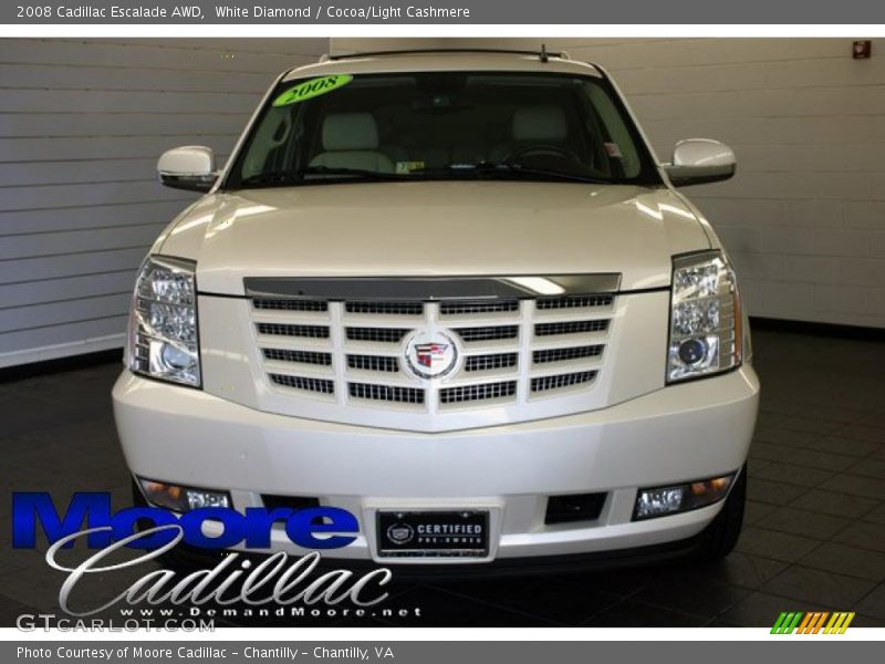White Diamond / Cocoa/Light Cashmere 2008 Cadillac Escalade AWD