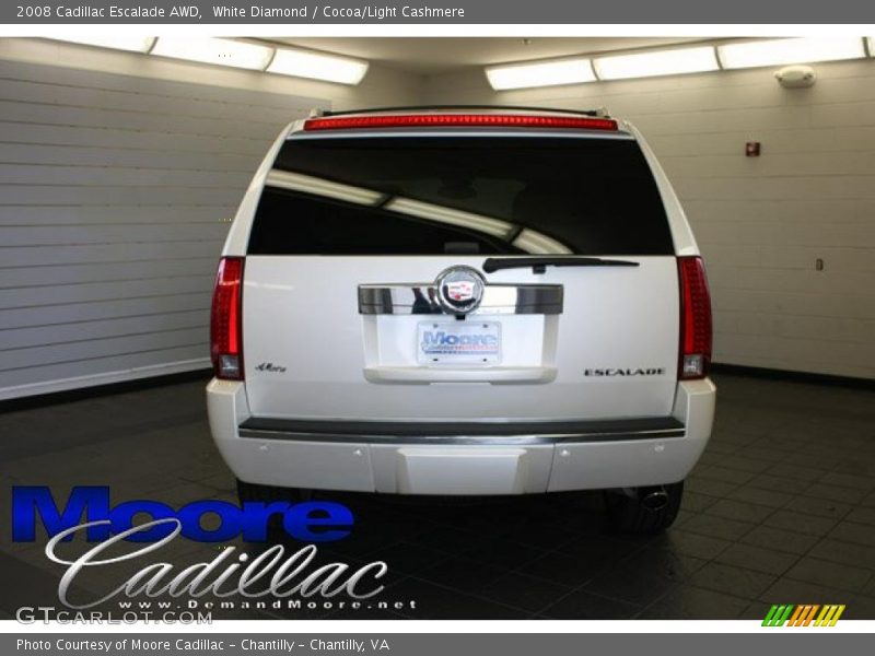 White Diamond / Cocoa/Light Cashmere 2008 Cadillac Escalade AWD