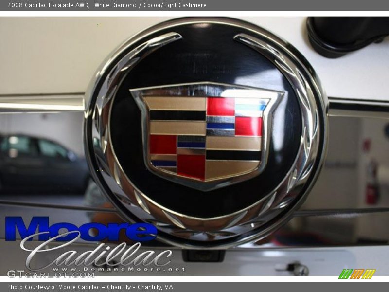 White Diamond / Cocoa/Light Cashmere 2008 Cadillac Escalade AWD