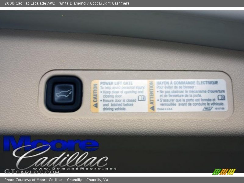 White Diamond / Cocoa/Light Cashmere 2008 Cadillac Escalade AWD