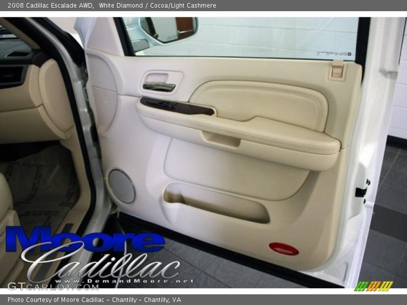 White Diamond / Cocoa/Light Cashmere 2008 Cadillac Escalade AWD