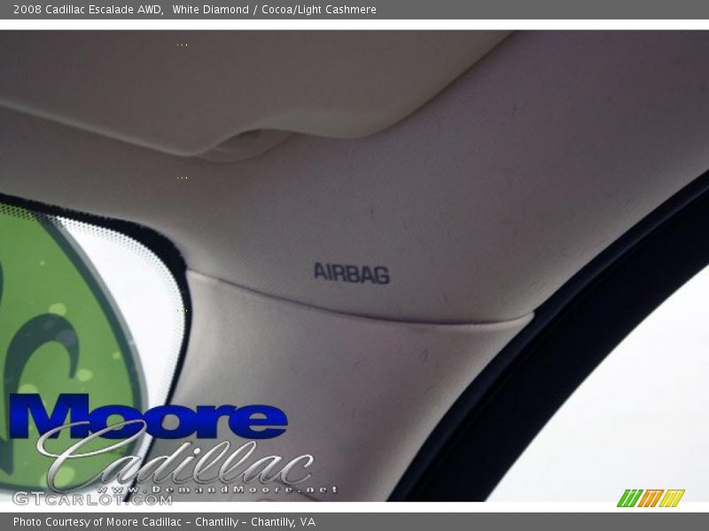 White Diamond / Cocoa/Light Cashmere 2008 Cadillac Escalade AWD