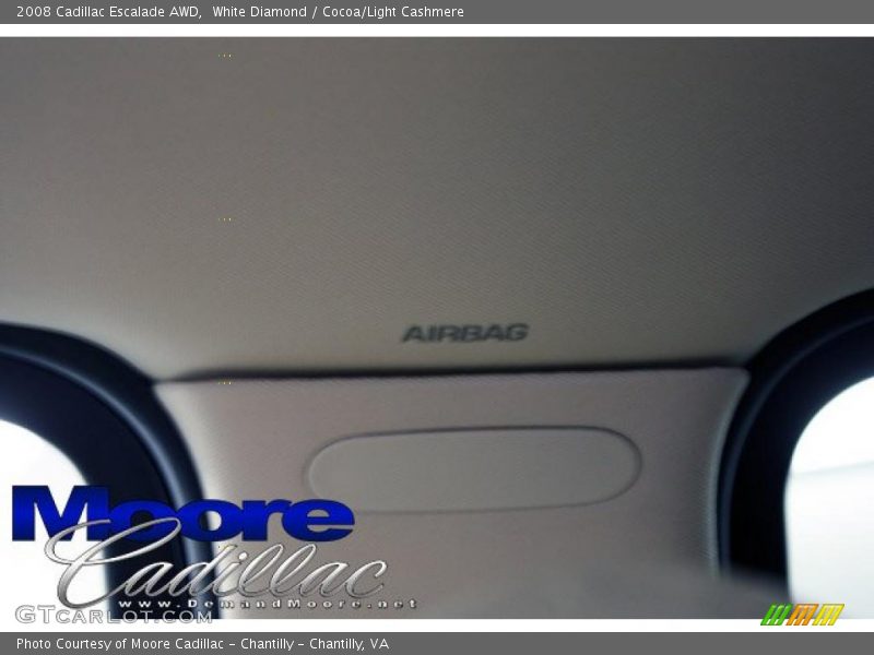 White Diamond / Cocoa/Light Cashmere 2008 Cadillac Escalade AWD
