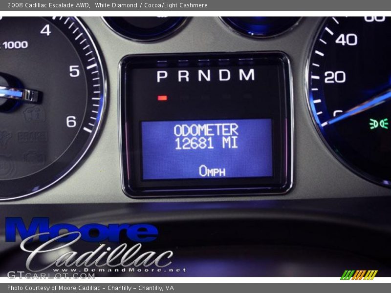 White Diamond / Cocoa/Light Cashmere 2008 Cadillac Escalade AWD