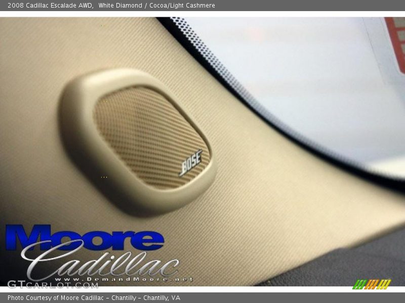 White Diamond / Cocoa/Light Cashmere 2008 Cadillac Escalade AWD