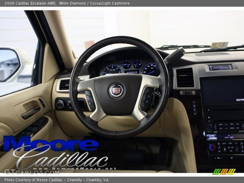 White Diamond / Cocoa/Light Cashmere 2008 Cadillac Escalade AWD