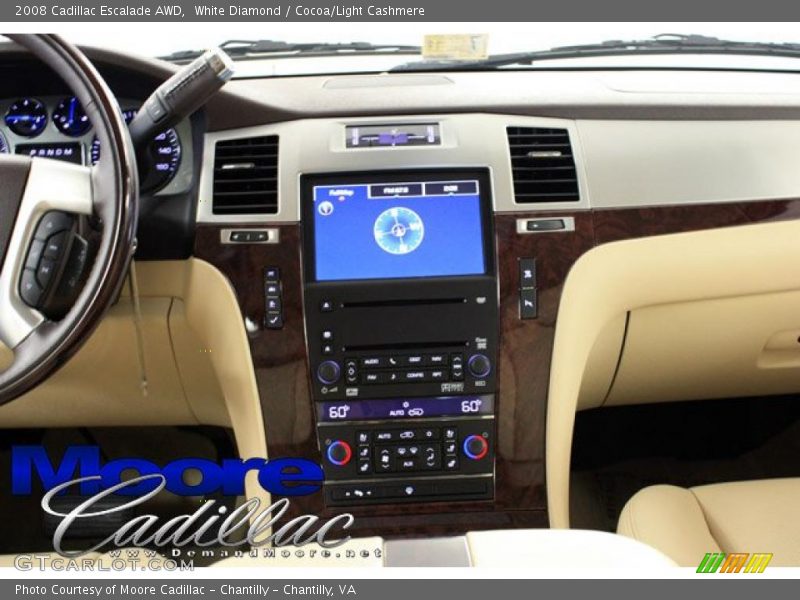 White Diamond / Cocoa/Light Cashmere 2008 Cadillac Escalade AWD