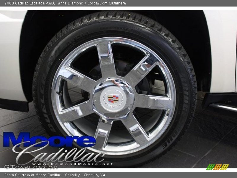 White Diamond / Cocoa/Light Cashmere 2008 Cadillac Escalade AWD