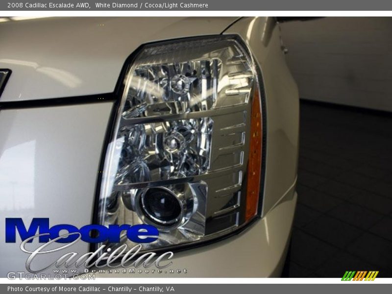 White Diamond / Cocoa/Light Cashmere 2008 Cadillac Escalade AWD