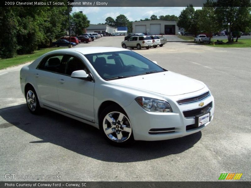 Summit White / Ebony 2009 Chevrolet Malibu LT Sedan