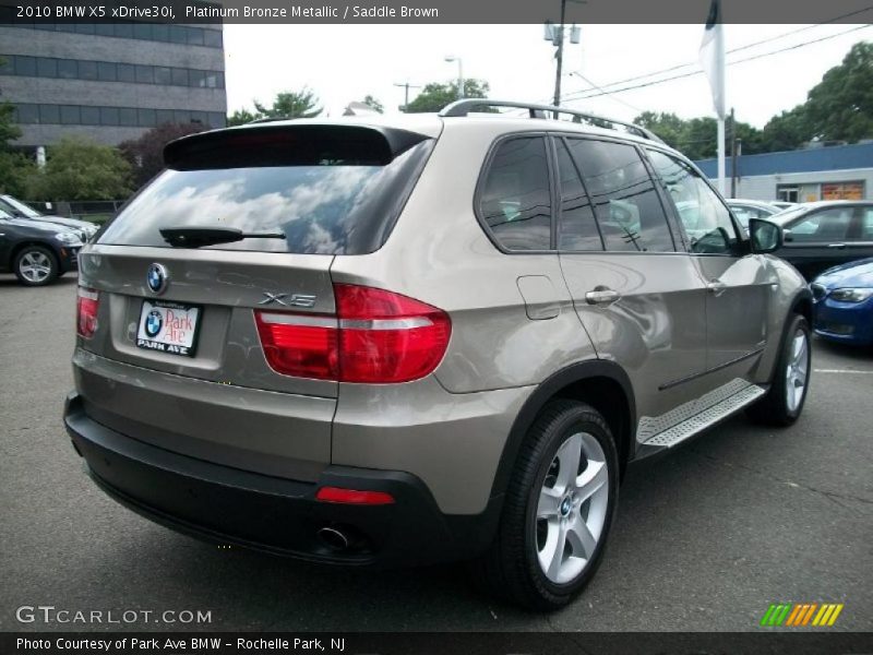 Platinum Bronze Metallic / Saddle Brown 2010 BMW X5 xDrive30i
