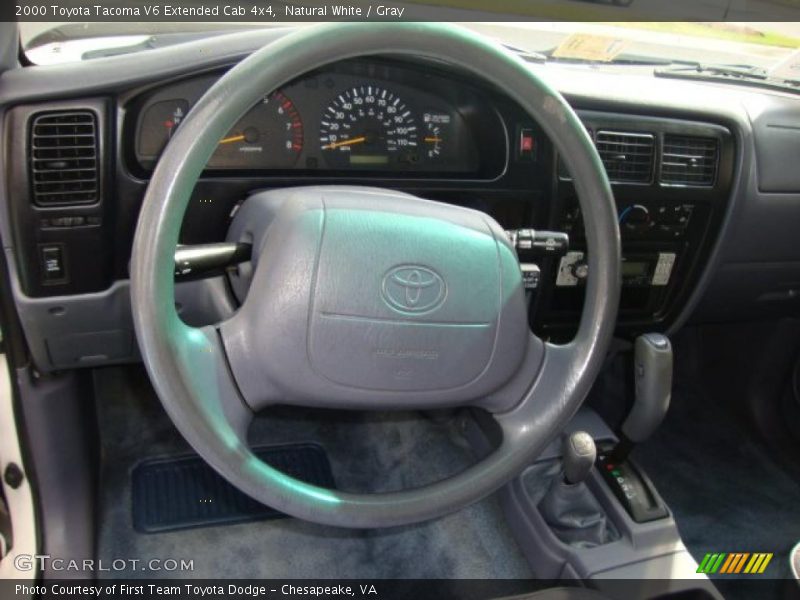 Natural White / Gray 2000 Toyota Tacoma V6 Extended Cab 4x4