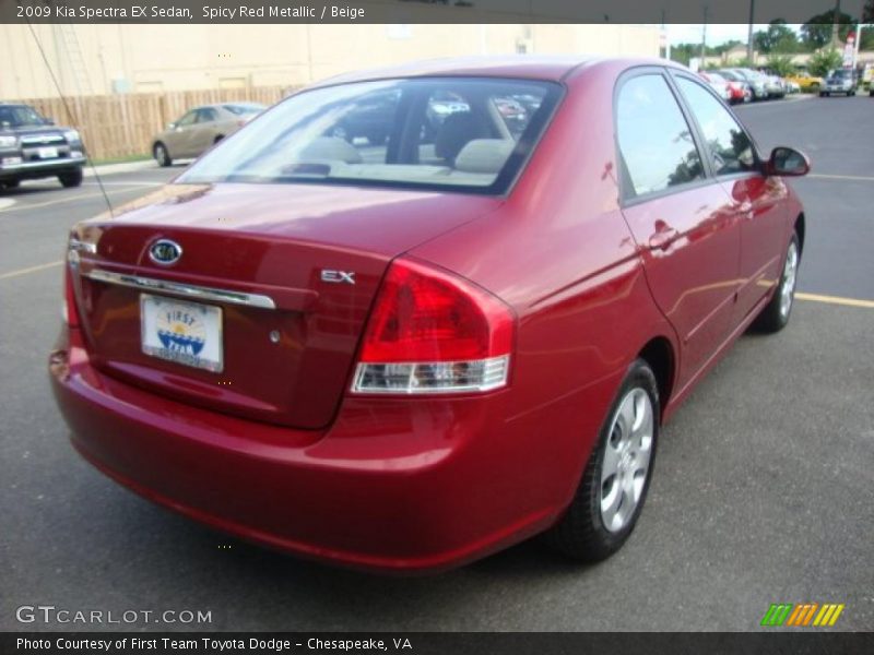 Spicy Red Metallic / Beige 2009 Kia Spectra EX Sedan